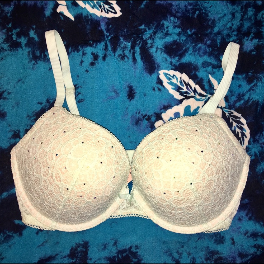 Victoria's secret lace push up bra rhinestones lace sexy feminine